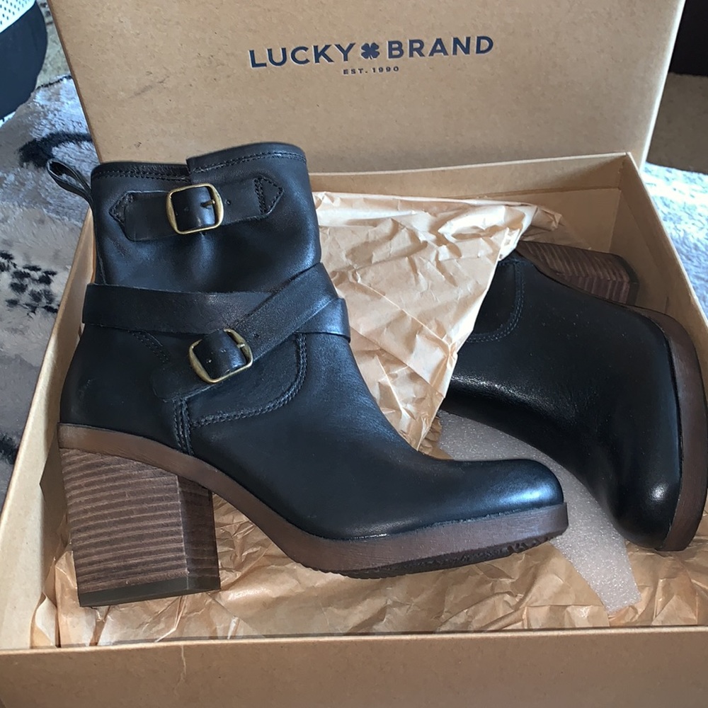 Lucky Brand LK-ORENZO Leather Boots — 8M — NWT
